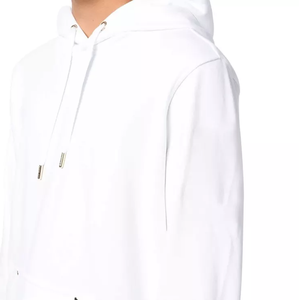 Sweat-shirt en molleton blanc à capuche pour homme, coupe ample, couleur unie, décontracté, manches longues, pour l'automne - Product Image 3