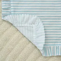 Ensemble de sets de table en coton et lin à volants, rayures françaises, style campagnard, épais, lavables, pour la décoration de table de mariage