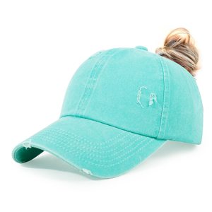Gorra de Béisbol Vintage Lavada Unisex Ajustable Estilo Urbano Desgastada Sin Estructura de Corona Baja - Product Image 1