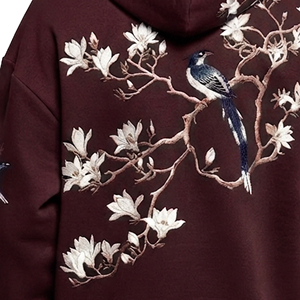 High Quality 100% Cotton Embroidered Hoodies Custom Logo <b>Fleece</b> <b>Zipper</b>-Up Wholesale OEM ODM Apparel Supplier - Product Image 2