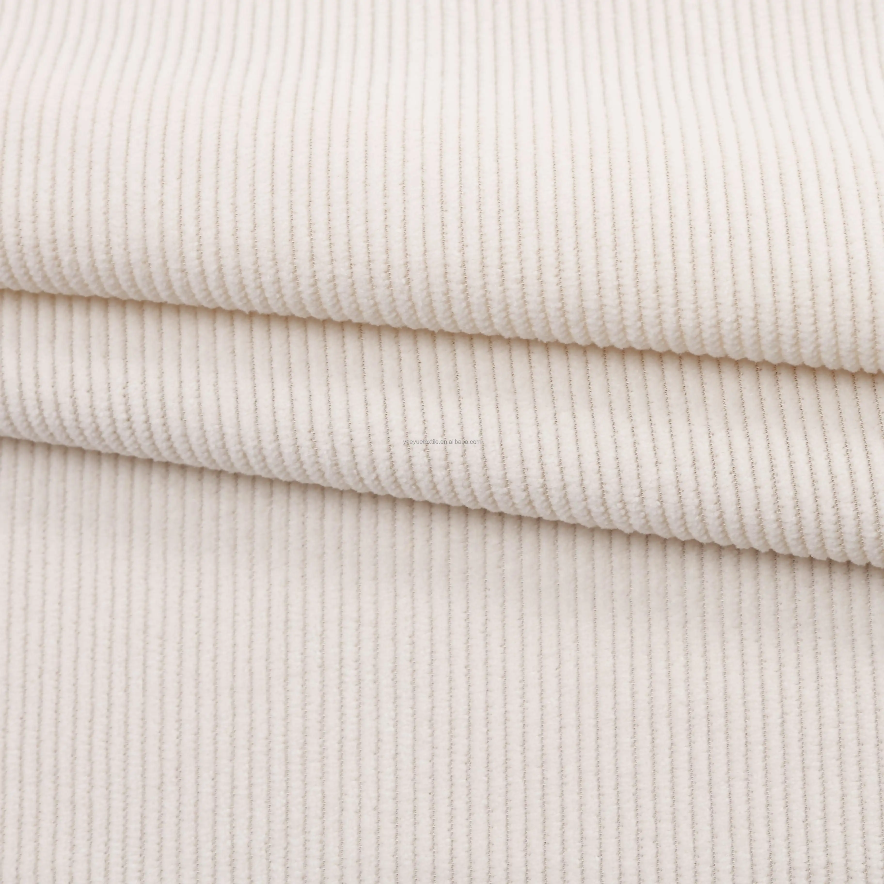 Tissu d'ameublement en velours côtelé 100% polyester imperméable super doux pour canapé Home Deco