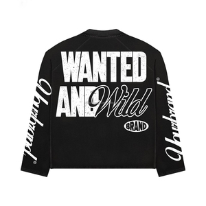 เสื้อยืดผู้ชายแขนสั้นผ้าฝ้ายแท้ 100% ทรงหลวม แฟชั่น ประดับคริสตัลโลโก้แบบกำหนดเอง สวมใส่ง่าย แขนสองชั้น - Product Image 3