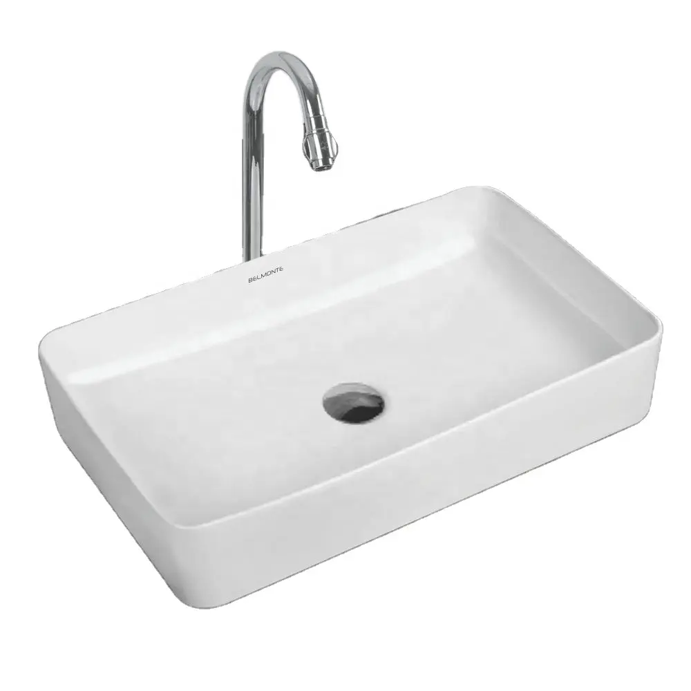 Porselen sıhhi tesisat Lavabo Lavabo suni taş banyo lavabosu Lavabo kase yuvarlak küçük masa üstü katı yüzey Lavabo fiyat