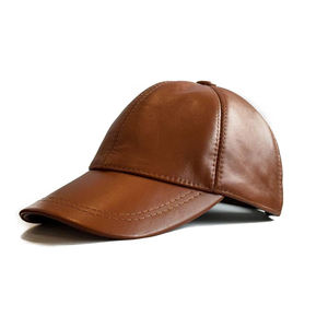 หมวกเบสบอลหนังแบบ Snapback สำหรับทุกเพศ ปรับขนาดได้ อุ่นสบาย เหมาะสำหรับกิจกรรมกลางแจ้ง หมวกกอล์ฟหนังคลาสสิก หมวกสไตล์ลำลอง - Product Image 3