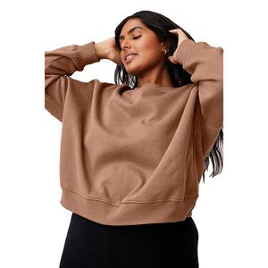 Streetwear personnalisé couleur bloc sweat femmes pull haute qualité polaire coton pull col rond Streetwear sweat à capuche décontracté - Product Image 2