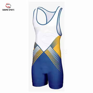 Traje de Lucha Libre Profesional para Hombre, Singlet de Poliéster y Spandex para Competencia, Singlets Juveniles de Lucha Libre con Logotipo Personalizado - Product Image 2
