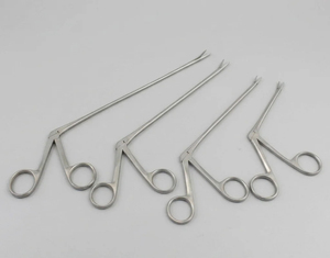 Ensemble de pinces auriculaires ENT Alligator, 4 pièces, en acier inoxydable dentelé, instruments chirurgicaux manuels réutilisables, certifiés CE - Product Image 4