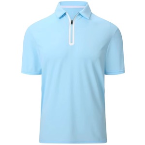 Maillot de golf personnalisé vierge pour hommes, 220g, 100% Coton et Polyester, coupe courte, jersey uni teint - Product Image 4