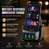Pemutar Audio Nirkabel A6 Dudukan Ponsel Putar 360 Derajat Lampu LED RGB Warna-warni Mendukung Pemutaran Waktu Putar Panjang
