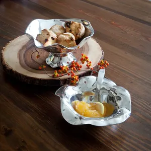 Tazón de Metal Hecho a Mano, Plato de Servir Frutas de Lujo, Centro de Mesa Decorativo Elegante para Restaurante, Hotel, Cocina, Comedor - Product Image 3