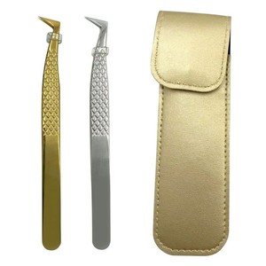 Pinzas para Pestañas de Acero Inoxidable con Punta de Fibra, Dentadas, con Opción de Logotipo Personalizado - Venta al por Mayor - Product Image 2