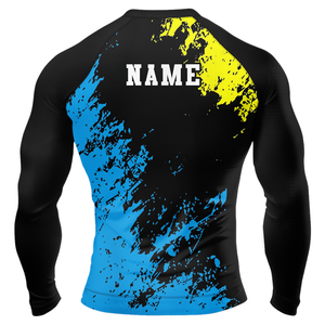 Rashguard de compression personnalisable en tissu extensible, vente en gros, Rashguard BJJ en Spandex avec impression personnalisée - Product Image 4