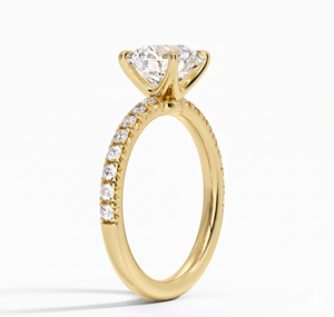 Anillo de Compromiso con Diamante de Corte Redondo, Clásico para Mujer, Diamantes Cultivados en Laboratorio - Product Image 3
