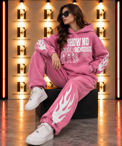 Ensemble de survêtement imprimé personnalisé pour homme – Sweat à capuche et pantalon de jogging oversize style streetwear – Tenue décontractée deux pièces à capuche - Product Image 5