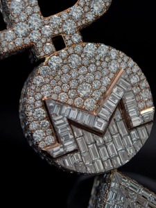 Iced Out Moissanite <b>Initial</b> <b>Pendant</b> 925 Sterling <b>Silver</b> Hip Hop Jewelry Rapper Bling <b>Pendant</b> Custom Name Letter <b>Pendant</b> For Men - Product Image 5