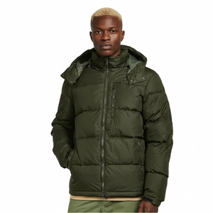 Chaqueta de Invierno Unisex de Alta Calidad al por Mayor, Nueva, Casual, con Revestimiento, Acolchada de Algodón, con Capucha, Resistente al Viento, Cierre de Cremallera, de Lona - Product Image 1