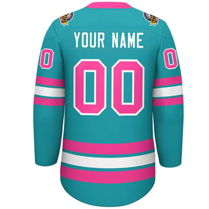 Maillot de hockey personnalisé sublimé – T-shirt d'équipe à manches longues en gros 280g - Product Image 4