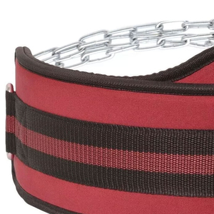 Adjustable Red Waist Support <b>Belt</b> for Weight Lifting Strength Training Breathable Unisex Polyester Hook & Loop Closure 2026 - Product Image 4