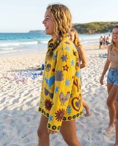 Chaqueta de Punto Amarilla Bordada con Mangas Largas y Cuello Camisero, Estilo Vacaciones de Verano, Abrigo para Mujer - Product Image 3