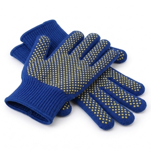 Gants en PVC à pois avec revêtement antidérapant en tissu tricoté de qualité, plusieurs tailles, vente en gros pour équipement de sécurité - Product Image 2