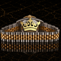 Reloj de Pulsera de Acero Inoxidable con Correa de Cuero Chapado en Oro, Elegante y Antiguo, de Moda y Calidad de Exportación, con Movimiento de Cuarzo para Hombre y Mujer