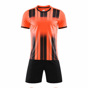 Maillots de football unisexes personnalisés, ensembles de tenues de football à séchage rapide, 100% polyester, logo à pois sur le devant, ensemble de vêtements de football - Product Image 2