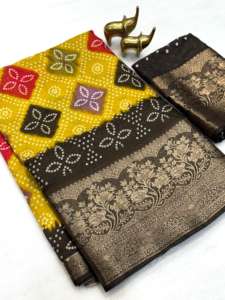 Sari de seda moderno Soft Crus Dola con bordado Jequrd elaborado, hermoso pallu y blusa a juego para fiesta - Product Image 6