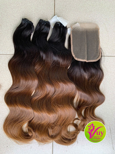 ผมเวียดนามแท้ 100% แบบเวฟสีน้ำตาล  แบบดับเบิ้ลดรอว์น  แบบดับเบิ้ลเวฟท์  แบบมัดเป็นช่อ  ราคาส่งถูก - Product Image 2