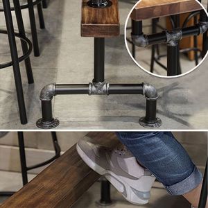 Tavolo da Bar industriale da 63 \ "con 4 sgabelli da Bar può ospitare da 2 a 4 persone mobili da Bar durevoli per uso domestico o commerciale - Product Image 3