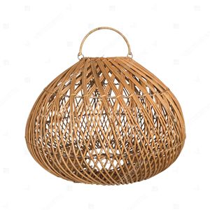 Farol de Ratán Acanalado Nórdico, Portavelas Colgante con Cúpula, Farol de Jardín, Portavelas de Cristal, Decoración Interior - Product Image 6