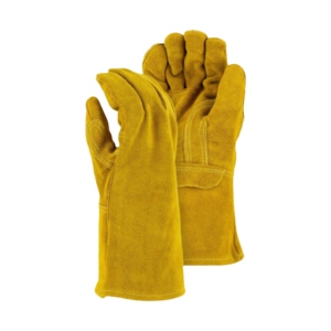 High Quality Premium Cowhide Split Leather Welding Gloves Industrial Safety Spark Heat <b>Fire</b> Proof Anti-Cut Hand Protection - Product Image 1