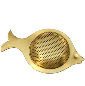 Colador de té de latón con forma de pez, muy vendido, infusor de té de hojas sueltas, filtro de té metálico creativo, accesorio de cocina único. - Product Image 1