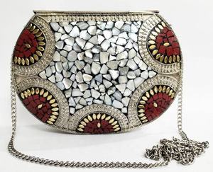 Bolso de mano moderno de metal más vendido, bolso de mosaico para mujer a precio mayorista de La India de LUXURY CRAFTS - Product Image 2