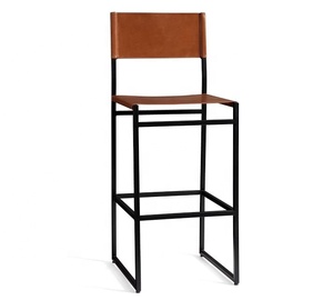 Tabouret de Bar en cuir et métal vintage fait à la main en inde, utilisation commerciale, pour hôtel, Bar, Restaurant, salon intérieur et extérieur - Product Image 1