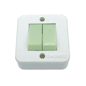 Matériau ABS à double interrupteur OMINSU T2 de qualité avec voyant lumineux 5A 250V fabriqué par l'usine du Vietnam - Product Image 1