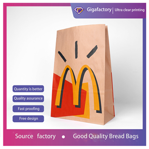 Wholesale Customized Square Bottom Bag Snack Take Out Burger Fries Food Grade <b>Packaging</b> Premium Sample Durable <b>Design</b> - Product Image 2