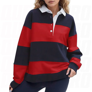 Chemises à rayures colorées en coton de haute qualité avec broderie personnalisée, manches longues, t-shirt en jersey avec strass, polos pour hommes - Product Image 1