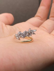Anillo de Diamantes Cultivados en Laboratorio de 2.00 TCW - Anillo Envolvente con Corte Marquise y Redondo, Joyería Fina - Product Image 2