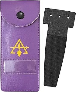 Masonic Knight Templar Shield Pocket Jewel Holder Black Leather (<b>Small</b>) – Freemason Jewelry <b>Case</b> - Product Image 4