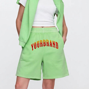 Shorts pour femmes de haute qualité 100% coton, personnalisés avec logo sérigraphié, respirants, 300 g/m², écologiques, séchage rapide, couleur unie - Product Image 1