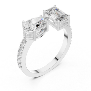 2.1ct <b>Emerald</b> Cut Moissanite Engagement <b>Ring</b> 925 Sterling <b>Silver</b> Rhodium Plated IGI Certified Luxury Handmade Fine Jewelry <b>Ring</b> - Product Image 3