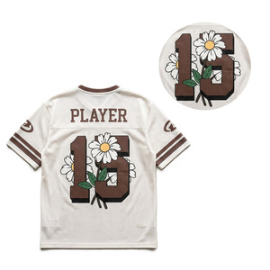 Jersey de Fútbol Americano con Diseño Floral y Número, Transpirable, Cuello en V, Ropa Deportiva, Uniforme de Equipo, Personalizado, OEM, Marca Privada - Product Image 3