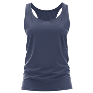 เสื้อกล้ามออกกำลังกายผู้หญิงคุณภาพสูง ทรง Racerback ผ้าถัก 100% คอตตอน แห้งเร็ว ระบายอากาศได้ดี - Product Image 1