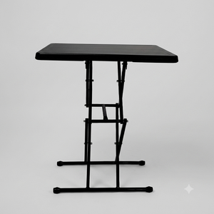 4-Stage Height Adjustable Scissor Table Heavy Duty Portable Plastic Folding <b>Desk</b> for Laptop Study Dining - Product Image 3