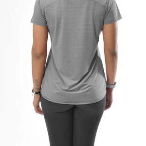 Custom Best Material High Quality Training Wear <b>Sweat</b> Wicking Longline Solid Color Women's Athletic Wear Gym T-Shirt <b>Top</b> - Product Image 4