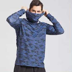 Vêtements de pêche à manches longues respirants en polyester à séchage rapide avec protection UV, logo imprimé par sublimation personnalisé, couleur personnalisée - Product Image 1