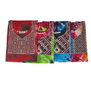 ผ้าบาติกผ้าฝ้ายนุ่มสบายจากอินเดียงานปักด้านหน้าดูหรูหรา - Product Image 5