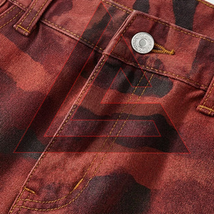 Pantalon cargo décontracté tendance pour homme, sur mesure, 100 % coton, avec fermeture éclair, délavé, évasé, respirant, vente en gros - Product Image 5