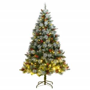Sapin de Noël Artificiel à Charnières avec 300 LED, 82,7 pouces de hauteur, pour décorations festives - Product Image 1