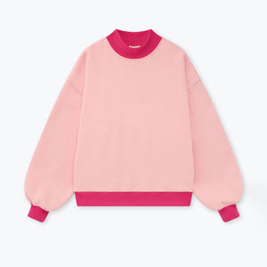 Suéter de punto casual para mujer, cuello simulado, cálido, suave, holgado, liso, para invierno, ecológico - Product Image 1